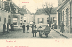 PBK-9742 De Kerkstraat gezien vanaf de Dorpsstraat, op 16 december 1941 werd de naam gewijzigd in Bergse Dorpsstraat, ...