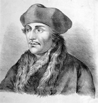 M-611 Portret van Desiderius Erasmus, humanist.