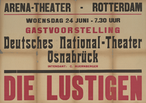 AF-10416 Arena-Theater Rotterdam woensdag 24 juni 1942 Gastvoorstelling Deutsches National-Theater Osnabrück Intendant: ...