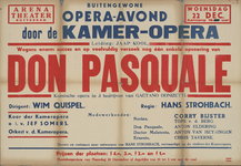 AF-10442 Arena Theater 22 december 1943. Opera-avond door de Kamer-Opera Leiding: Jaap Kool Don Pasquale komische opera ...
