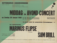 AF-10471 De Doelen Rotterdams Zangersverbond concert 28 januari 1940 in De Doelen, grote zaal gegeven door de ...