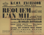 AF-10474 De Doelen Rotterdam K.C.O.V. Excelsior Requiem van Gabriel Faure L'an mil van Gabriel Pierne 18 en vrijdag 19 ...