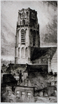 1973-942 Toren van de Grote Kerk, uit het zuidoosten.