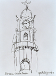 1992-804 Toren van het stadhuis aan de Coolsingel.