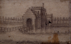 RISCH-246A De Keetel Poort te Schiedam anno 1598, naar een tekening van Van Gheyn.