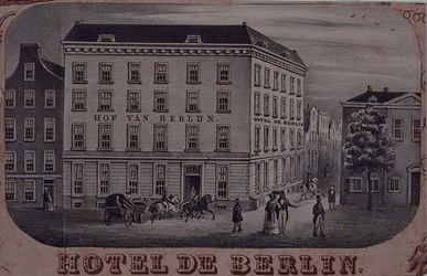 XXIV-76 Hotel het Hof van Berlijn aan de Spaansekade uit het zuidwesten gezien.