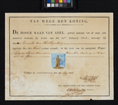 XXXI-237-05 Wapendiploma van de Gemeente Hillegersberg verleend door de Hoge Raad van Adel.