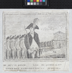 XXXIII-40-02 1787De buitenronde van het vrijkorps de Eendracht onder het commando van A. van Iterson. Op de ...