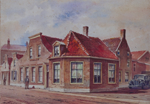 1971-2227 Gezicht op het koffiehuis ' Vanouds het Raadhuis ' aan de Dorpsstraat te Barendrecht.