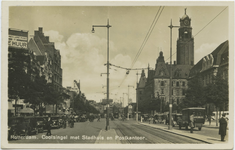 PBK-10613 Gezicht op de Coolsingel, ter hoogte van de Aert van Nesstraat. Rechts het postkantoor en het stadhuis.