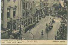 PBK-10743 Bezoek van koningin Wilhelmina en prins Hendrik op 16 september 1901. Op de prentbriefkaart: Aankomst op het ...