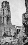 2001-1389-2 Restanten van de Sint-Laurenskerk na het Duitse bombardement van 14 mei 1940. Het exterieur van de Sint ...
