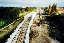 2001-2616 Gezicht op de Verlengde Calandlijn ( Beneluxlijn ) in aanleg met in het midden de tunnelingang waar de ...