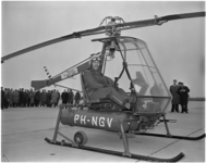 1255-1 De 'Kolibrie', een hefschroefvliegtuig met registratie PH-NGV van de Nederlandse Helikopter Industrie op ...