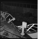 7087 Schade aan vrachtschip 'Kloosterdijk' van de Holland-Amerika Lijn, na aanvaring met de coaster 'Oosterburgh' op de ...