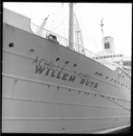 7641-2 Passagiersschip 'Willem Ruys' met nieuwe naam 'Achille Lauro', door de 'Koninklijke Rotterdamsche Lloyd' is ...