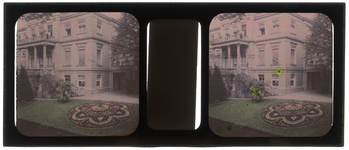 26-1-8 Stereofoto, autochroom, van Villa Welgelegen, de woning van de familie Stahl - Van Hoboken aan de Parklaan 13.