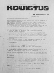 1972-2417 Sociëteit Kowietus , raambiljet van aktiegroep Behoud Kowietus, met mededelingen over verantwoordelijkheden, ...