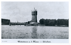 1976-336 De Nieuwe Maas, bij de watertoren van Schiedam.