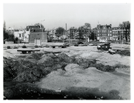 1972-656 Overzicht van het terrein ten westen van de Rotte, tussen de Vriendenlaan en de Rottestraat, dat volledig ...