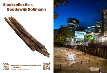 2024-48-1 Tweeluik van een object uit de Stadscollectie Rotterdam met daarnaast een eigentijdse associatie bij het ...