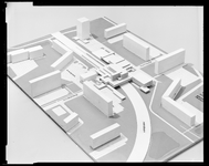 L-10152 Niet uitgevoerd ontwerp van het wijkgebouw en metrostation Romeynshof in de nieuwe wijk Ommoord.