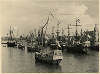 XXXIII-458-01-06 De vloot van Piet Heijn in actie in het Haringvliet ter gelegenheid van het ambtsjubileum van koningin ...