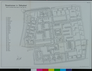 1968-1229 Plattegrond van Zalmplaat in Hoogvliet met aanduiding van de straatnamen