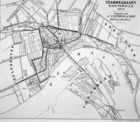 1968-444 Kaart van het tramwegennet te Rotterdam