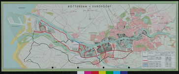 1969-1796 Kaart van Rotterdam met het Europoortgebied met indeling van de wegennetzones ten behoeve van de ...