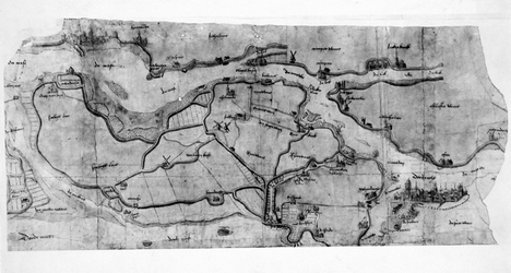 1969-3 Kaart van het eiland IJsselmonde; met stadsgezichten van Rotterdam en Dordrecht [foto ]