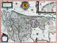 1969-636 Kaart van Holland (en een deel van Utrecht). Inzet: Texel, Vlieland en Terschelling