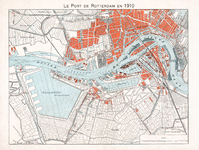 1973-123 Kaart van de havens te Rotterdam, [de Waalhaven in ontwikkeling]