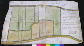 1973-1793 Kaart van landerijen van de oostambachten van Delfland tussen de Groeneweg en het Vingerling en tussen het ...