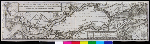 1973-5439 Kaart van de rivier de Maas, de Merwe (Nieuwe Maas], de Oude Maas en de Merwede van de Noordzee tot ...