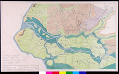 1973-5457 Kaart van de bodemtoestand van het Rijnmondgebied anno 1500 + legenda