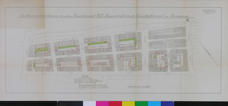 1978-1587 Plattegrond van een gedeelte van de Agniesebuurt, gelegen tussen de Bergweg en de Zomerhofstraat met ...