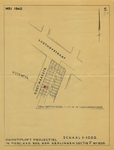 1978-1607-5 Plattegrond van percelen aan de Oostmaasstraat en de Lusthofstraat met daarop aangegeven de locatie van een ...