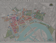 1978-3888 Plankaart met bestemmingen voor de herbouw van de binnenstad van Rotterdam
