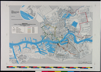 1979-372 Kaart van Rotterdam en de riolering, met een ontwerp voor het transport- en zuiveringsysteem. Inzet: Hoek van ...