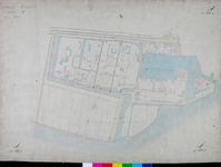 1979-703 Kadastrale kaart van het Nieuwe Werk. Het afgebeelde gebied wordt begrensd door de Schiedamsche Dijk ...