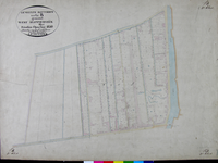 1979-708 Kadastrale kaart van Rotterdam, sectie B, genaamd West-Blommersdijk. Het afgebeelde lanengebied wordt begrensd ...