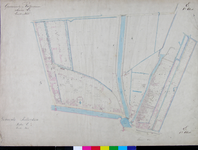1979-718 Kadastrale kaart van Rotterdam, sectie E, eerste blad. Het afgebeelde gebied wordt begrensd door de Goudsche ...