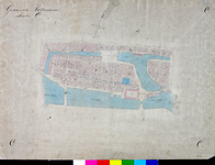 1979-729 Kadastrale kaart van Rotterdam, sectie O. Het afgebeelde gebied wordt begrensd door de Hoogstraat, Hoofdsteeg ...