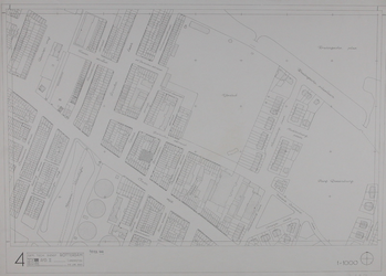1980-15 Kaart van de binnenstad van Rotterdam, bestaande uit 20 bladen. Blad 4 de Oudedijk en het ijsclubterrein