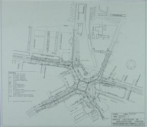 1980-248A Plattegrond van het Oostplein en omgeving met plannen voor een reconstructie