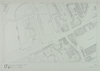1980-28 Kaart van de binnenstad van Rotterdam, bestaande uit 20 bladen. Blad 17 het Park en de Westzeedijk en omgeving