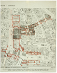 1980-353 Plattegrond van de binnenstad van Rotterdam met daarop aangegeven een plan uit 1913 tot verbetering van de ...