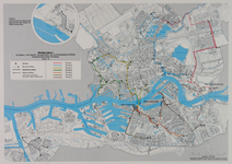 1981-237 Kaart van Rotterdam en de riolering, met een ontwerp voor het transport- en zuiveringsysteem. Inzet: Hoek van ...