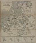 1982-882 Spoor- en Tramwegkaart van Nederland. Bijlaarten van Amsterdam, Rotterdam, Den Haag, Utrecht en Amersfoort
